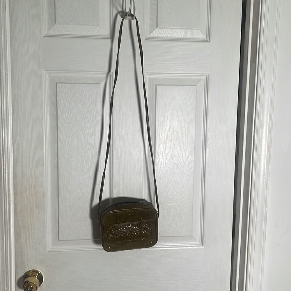 LJ Simone Vintage Leather and Suede Cross Body Bag